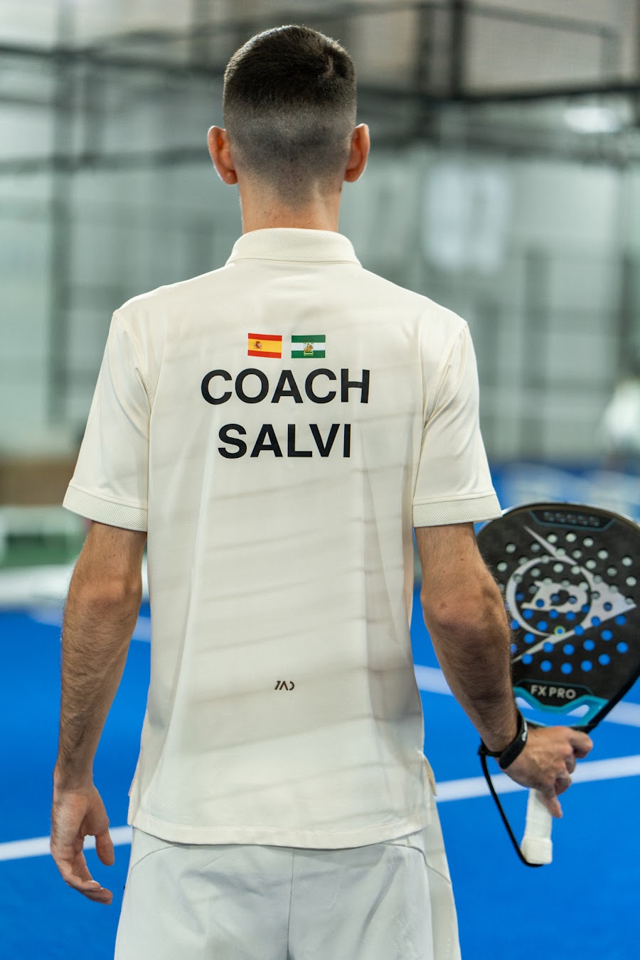 Salvi Pérez on court, Founder and Head Coach of SP Padel Academy